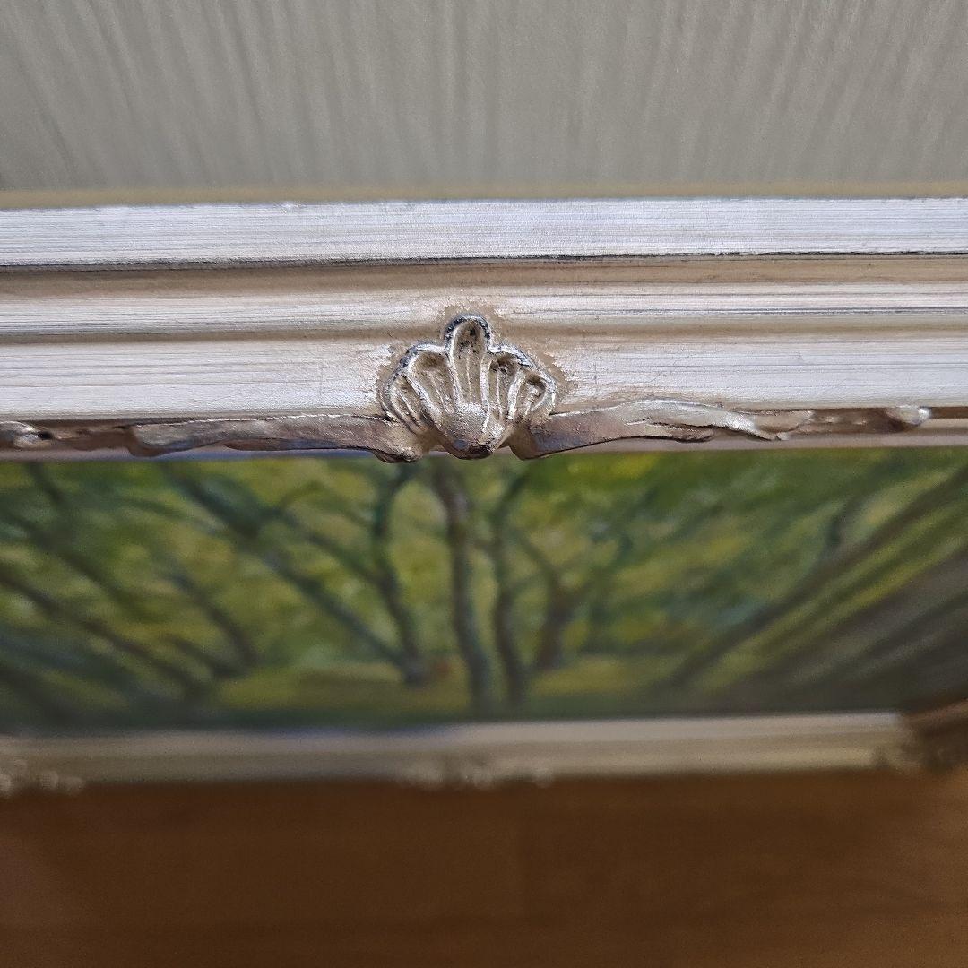 【noreenfatima1977】油彩画　F15 初夏の日ざしガラスなし