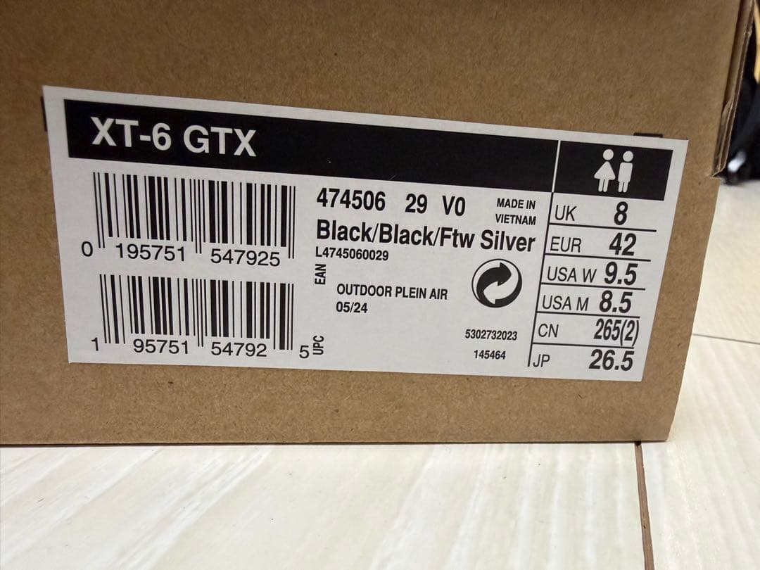 靴 SALOMON GORE-TEX XT-6 26.5cm