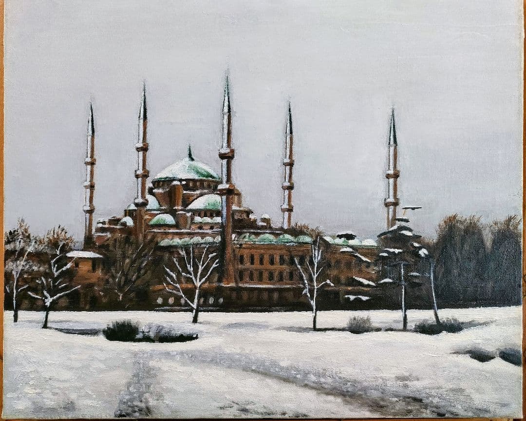 ブルーモスク(トルコ)」 油彩 F8 1981年 商品管理番号E0… - メルカリ