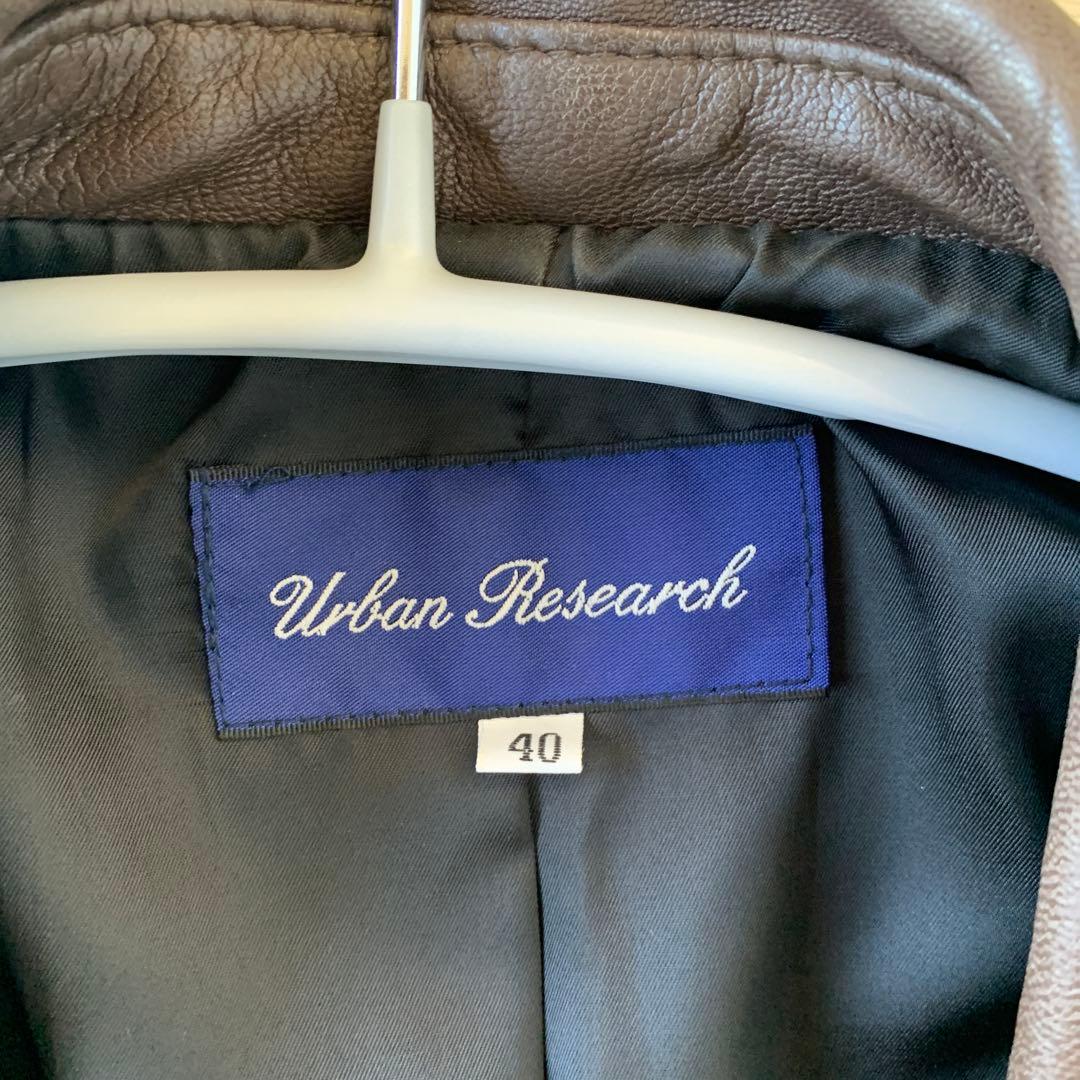 美品】 アーバンリサーチ ライダースジャケット シングル ラムレザー