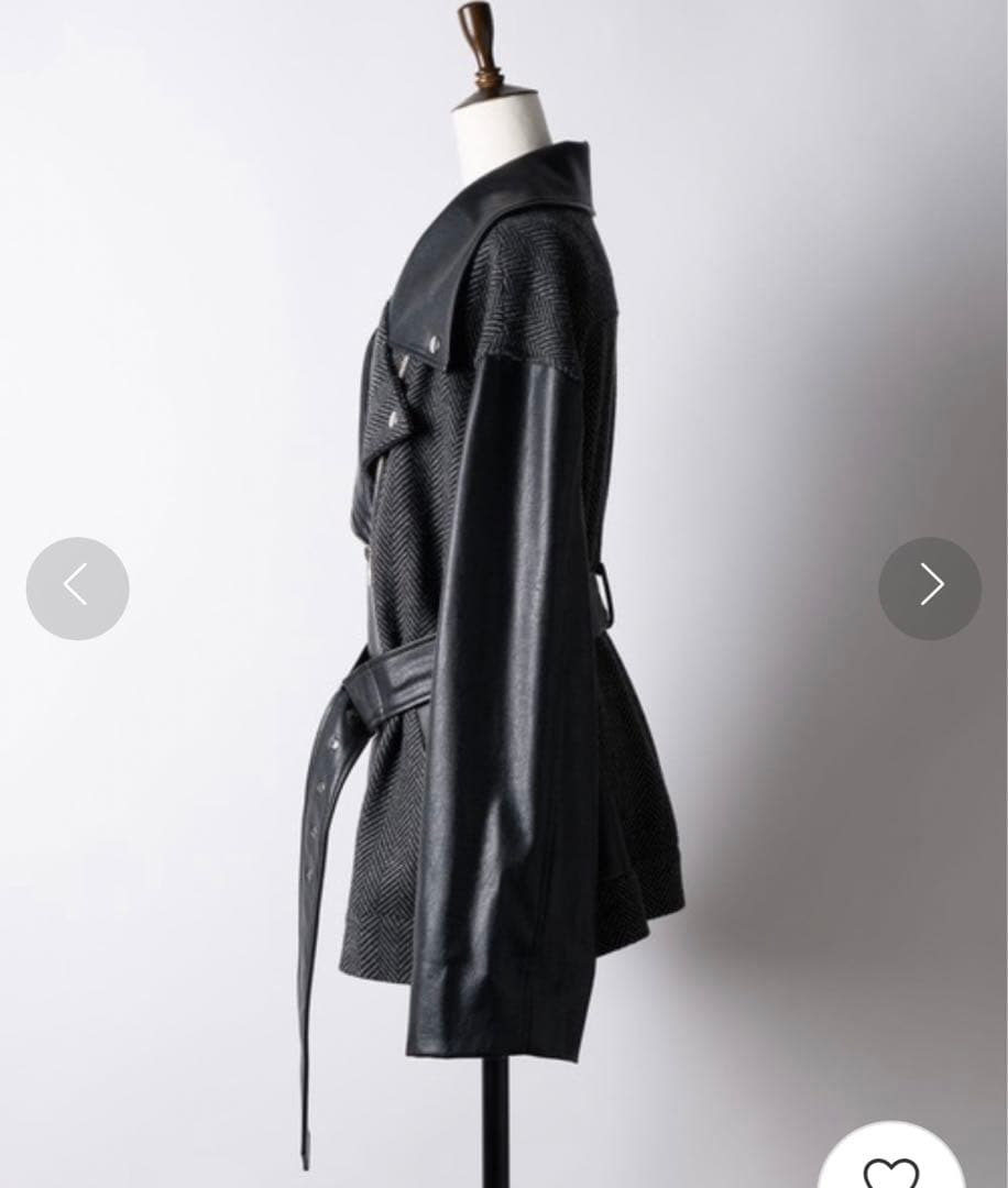 LA BELLE ETUDE 異素材切替ライダースレザージャケット - メルカリ