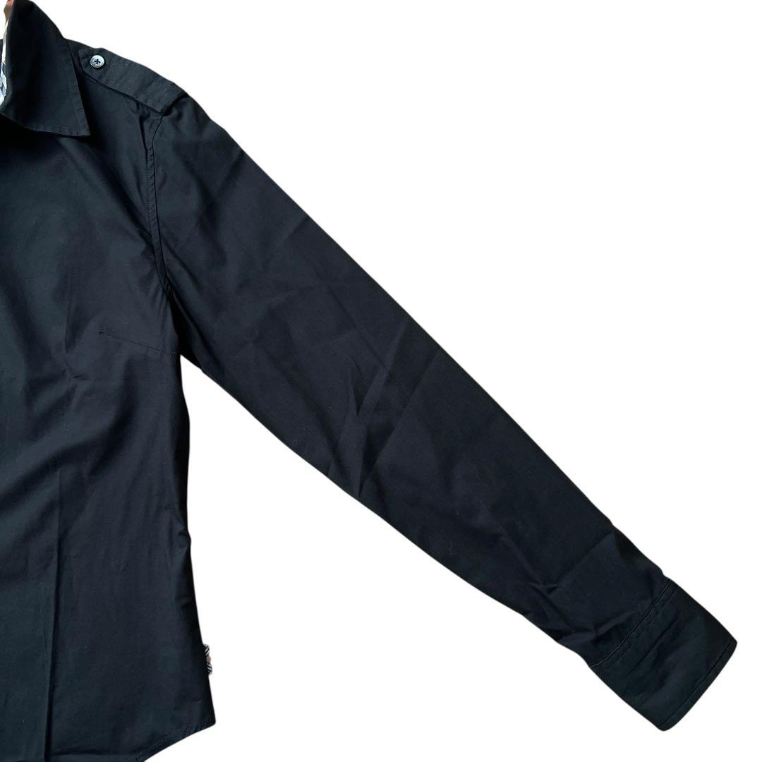 英国製 BURBERRY LONDON トレンチデザインシャツ ノバチェック S