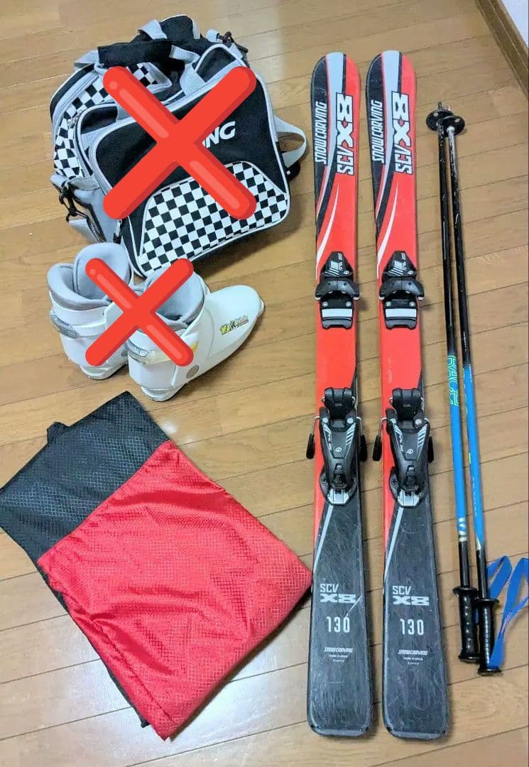 スキー4点セット　スキー、ビンディング、ストック、スキーケース、 楽天市場】スキー セット 4点（スキー用品｜ウィンタースポーツ