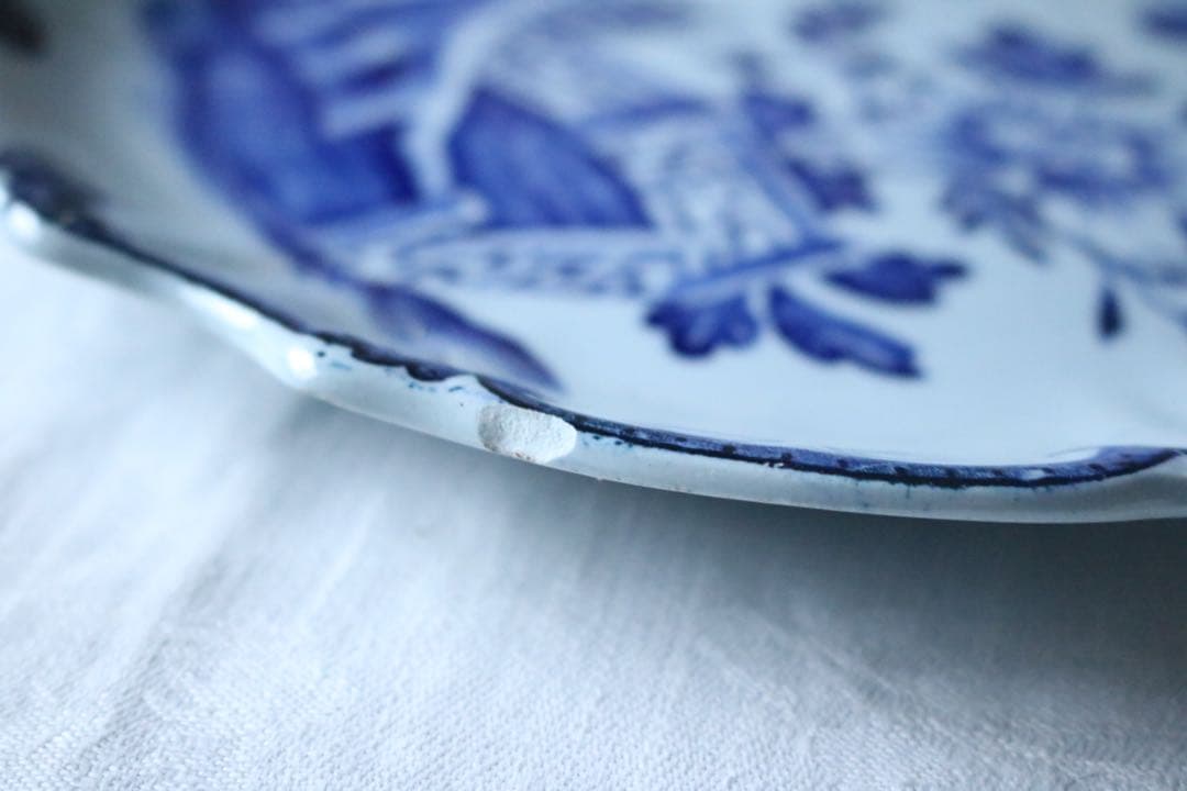 フランス アンティーク creil montereau ペールブルー オランダ - メルカリ