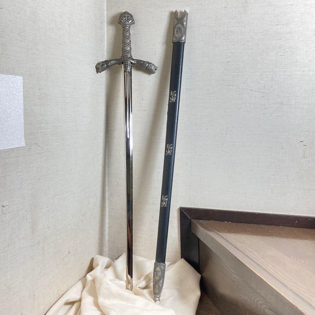 西洋剣 ライオンハートソード 模造刀 実物大 1/1 金属製 レプリカ 壁