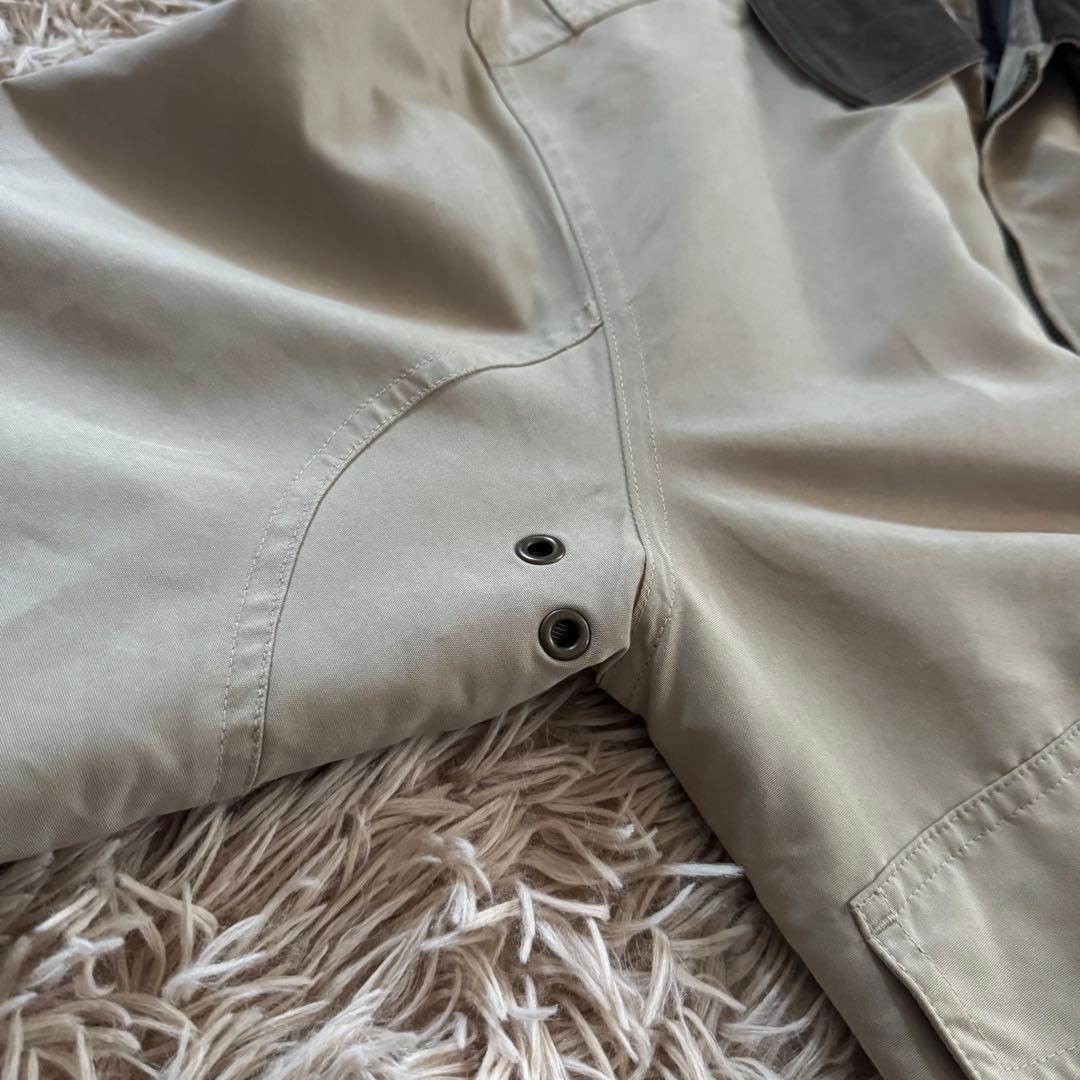 L.L.Bean　エルエルビーン　襟レザースウィングトップ　ベージュ　A-2