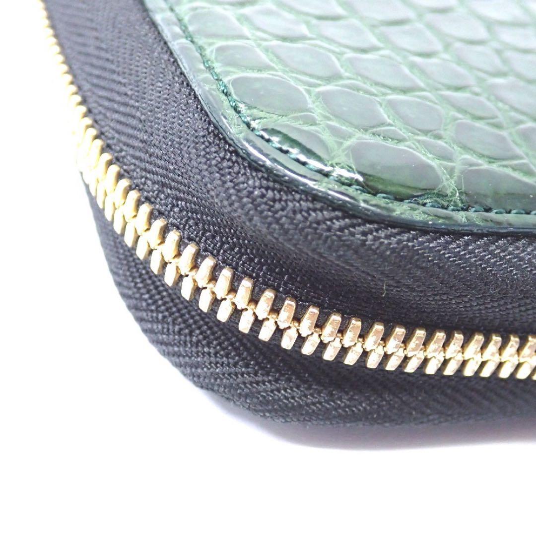 ま*る様 池田工芸 ティラノクロコダイル 緑 財布 80周年記念クロコ