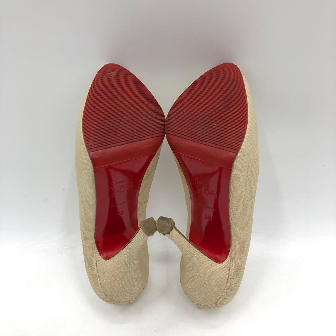 ChristianLouboutinパンプス ハイヒールオープントゥ24ベージュ