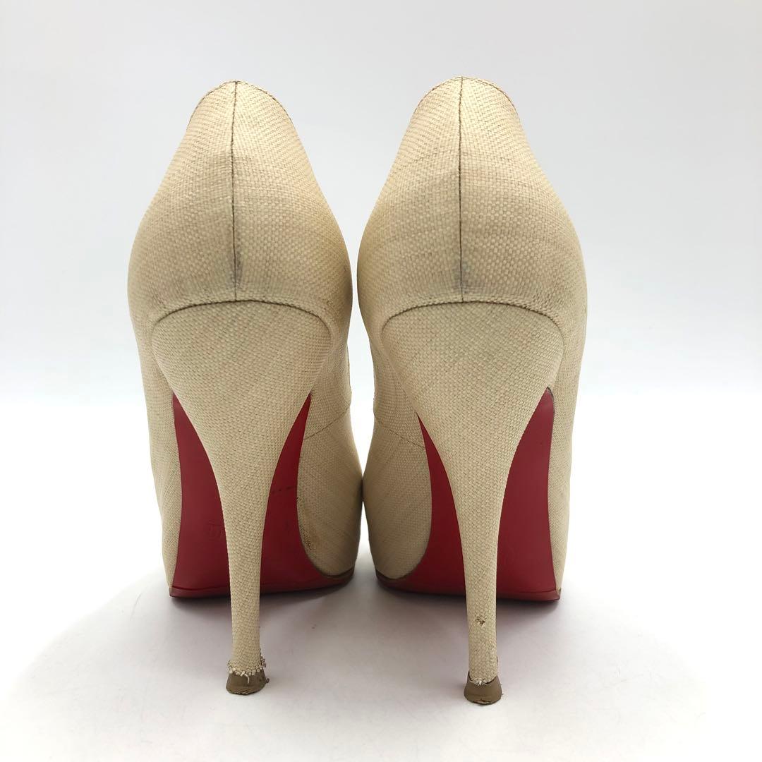 ChristianLouboutinパンプス ハイヒールオープントゥ24ベージュ