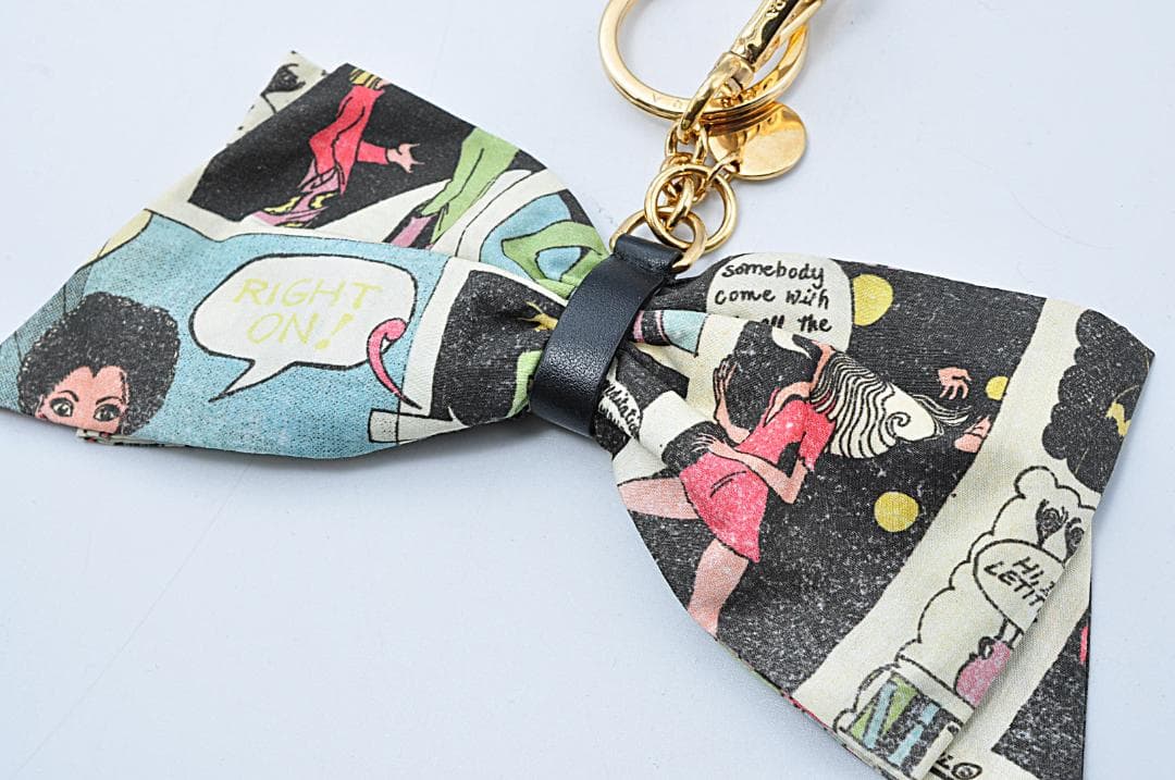 PRADA プラダ コミックプリント リボン キーリング レディース 女性