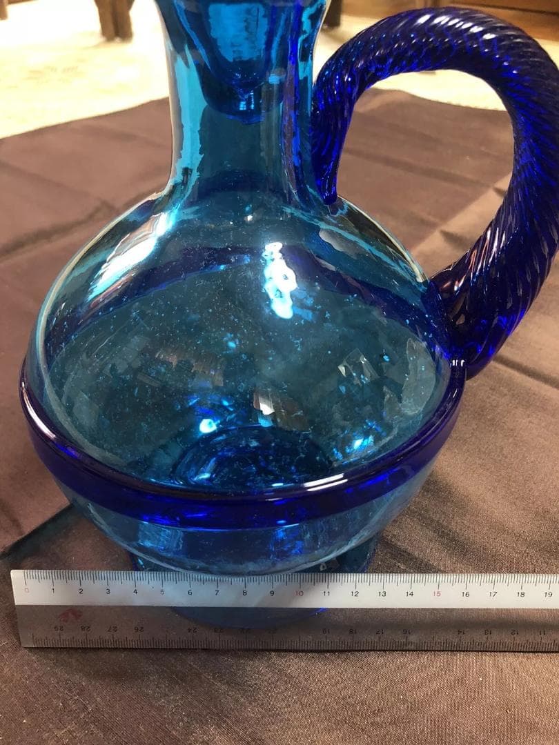 琉球ガラス デキャンタ 沖縄 ピッチャー 水差し ガラス ブルー 伝統