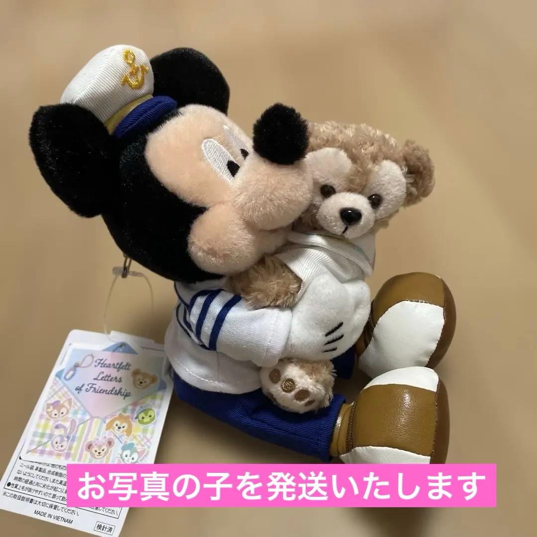 東京ディズニーシー ミッキーマウス ダッフィー ぬいぐるみバッジ