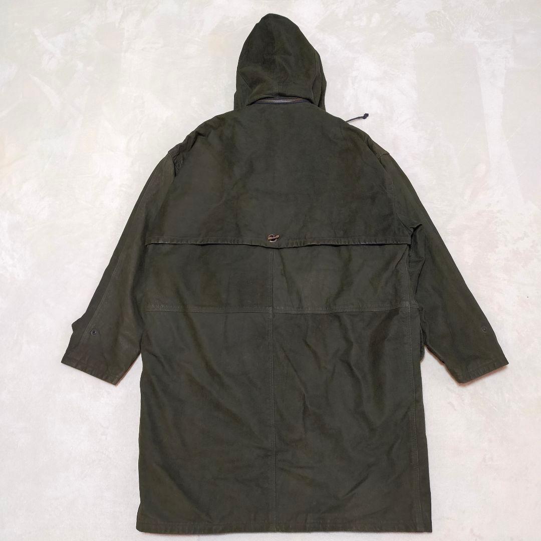 80S 90S イタリア製 ユーロヴィンテージ 48 オールレザー モッズコート