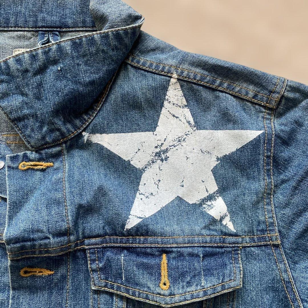 矢沢永吉 E.YAZAWA デニムジャケット ☆プリント　ジージャン