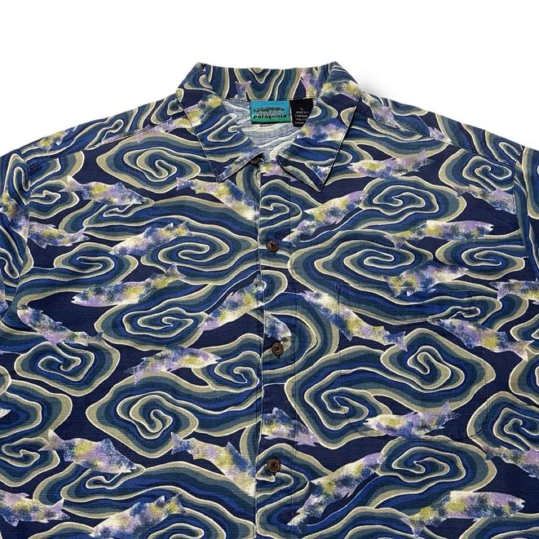 希少 美品 L 90s パタゴニア 渦巻き ACシャツ 総柄 JAVA FISH - メルカリ