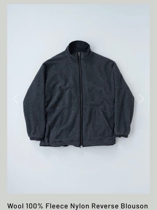 Wool 100% Fleece Nylon Reverse Blouson - メルカリ