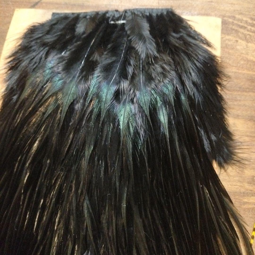 良質】フライタイイング用 サドルハックル 2色セット（グリズリー染色