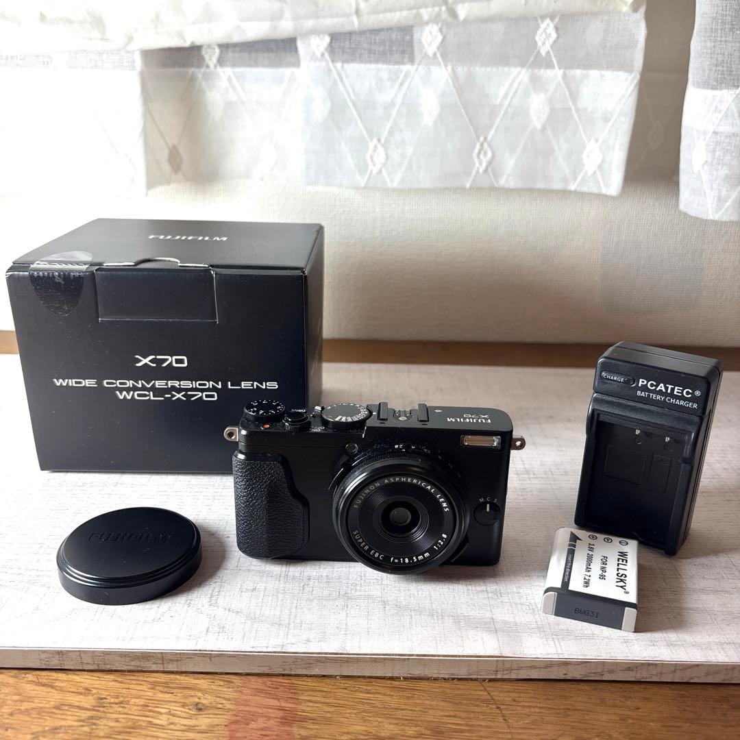 最終値下げ【 中古 】 フジフィルム X70(BK) ワイドコンバージョンレンズ 楽天市場】【中古】 フジフィルム FUJIFILM X70 ブラック X70-B 当店
