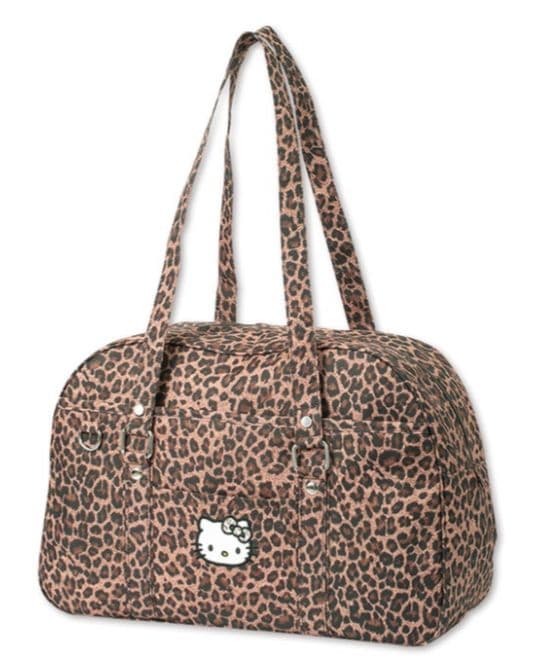 専用 ハローキティ ヒョウ柄 ボストンバッグ 豹柄 ブラウン サンリオ
