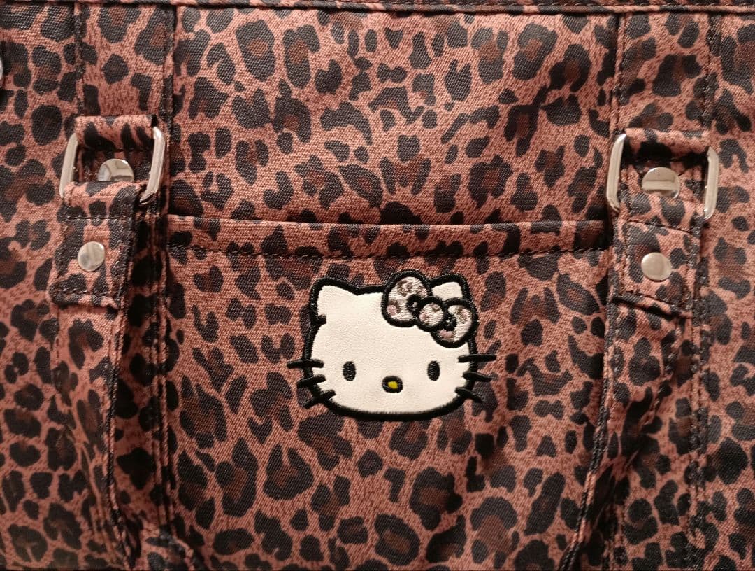 専用 ハローキティ ヒョウ柄 ボストンバッグ 豹柄 ブラウン サンリオ
