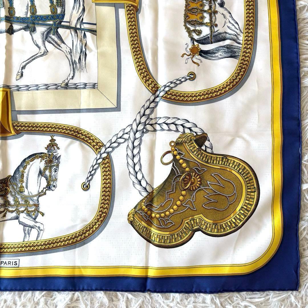 HERMES エルメス カレ90 スカーフ グランアパラ 盛装の馬 シルク