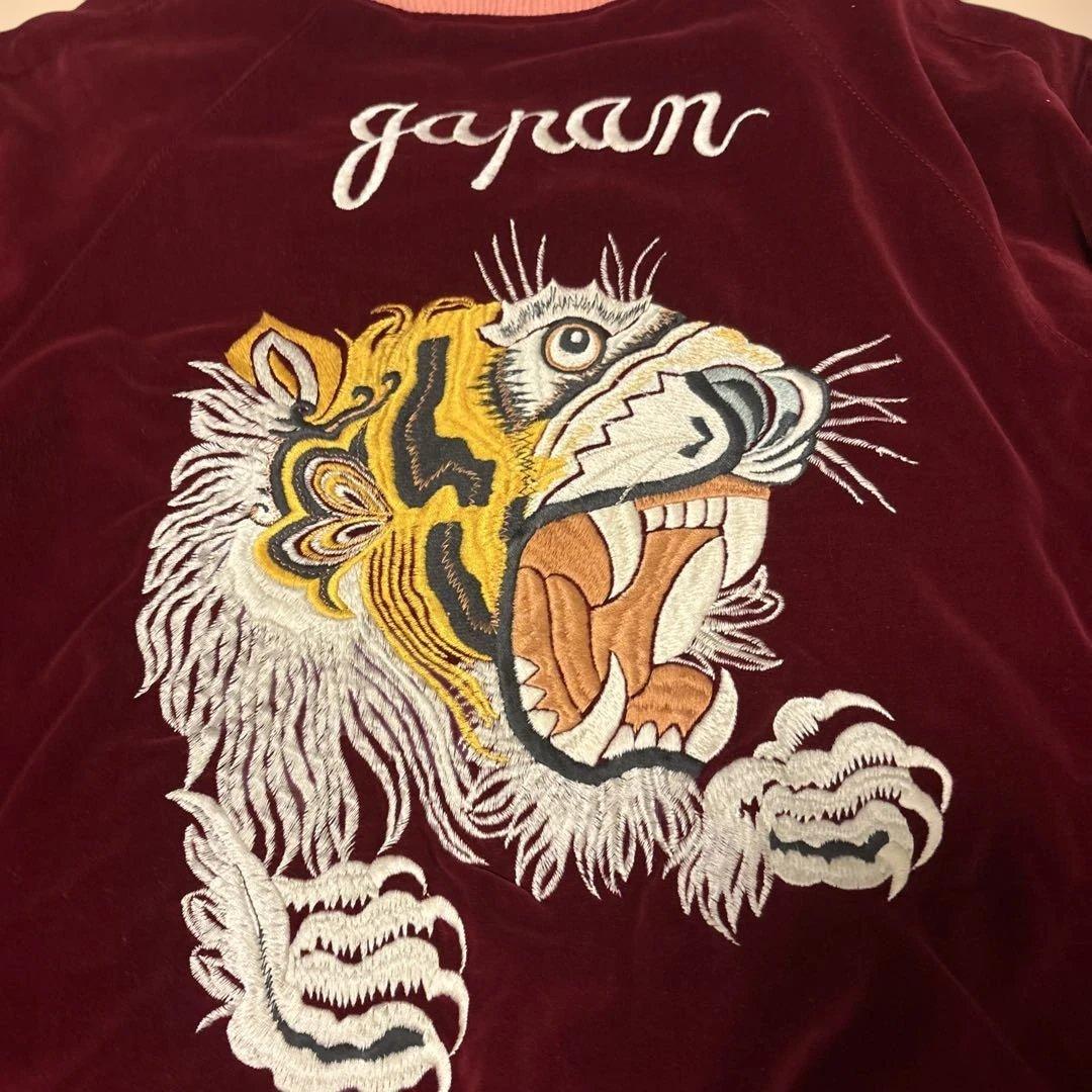 used☆フルカウント☆リバーシブルスカジャン☆M☆別珍＆キルティング