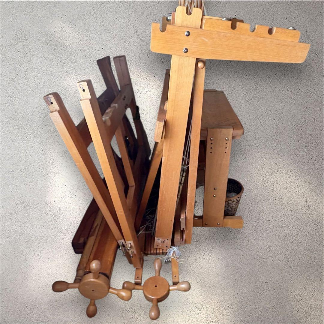 機織り機 東京手織機 KMー650 天秤式 8枚綜絖 10本足 長椅子セット