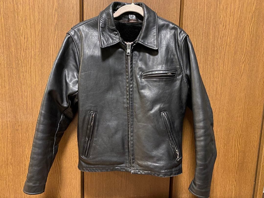 美品 schott 642 シングルライダースジャケット 38 - メルカリ