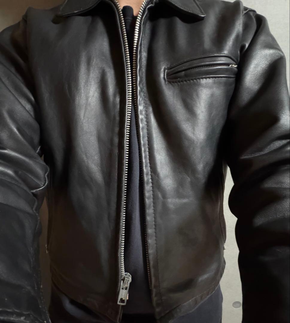 美品 schott 642 シングルライダースジャケット 38 - メルカリ
