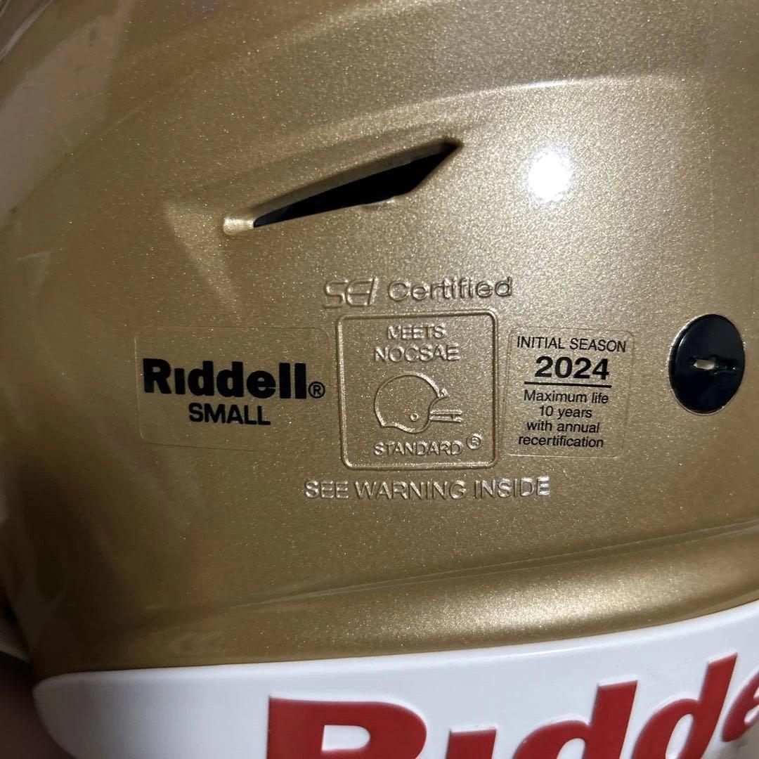 Riddell ゴールド アメリカンフットボールヘルメット S - メルカリ
