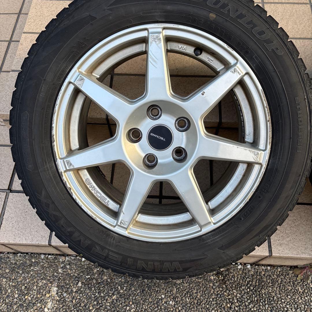 【used】205/60/R16 スタッドレスウィンタータイヤ ホイールセット