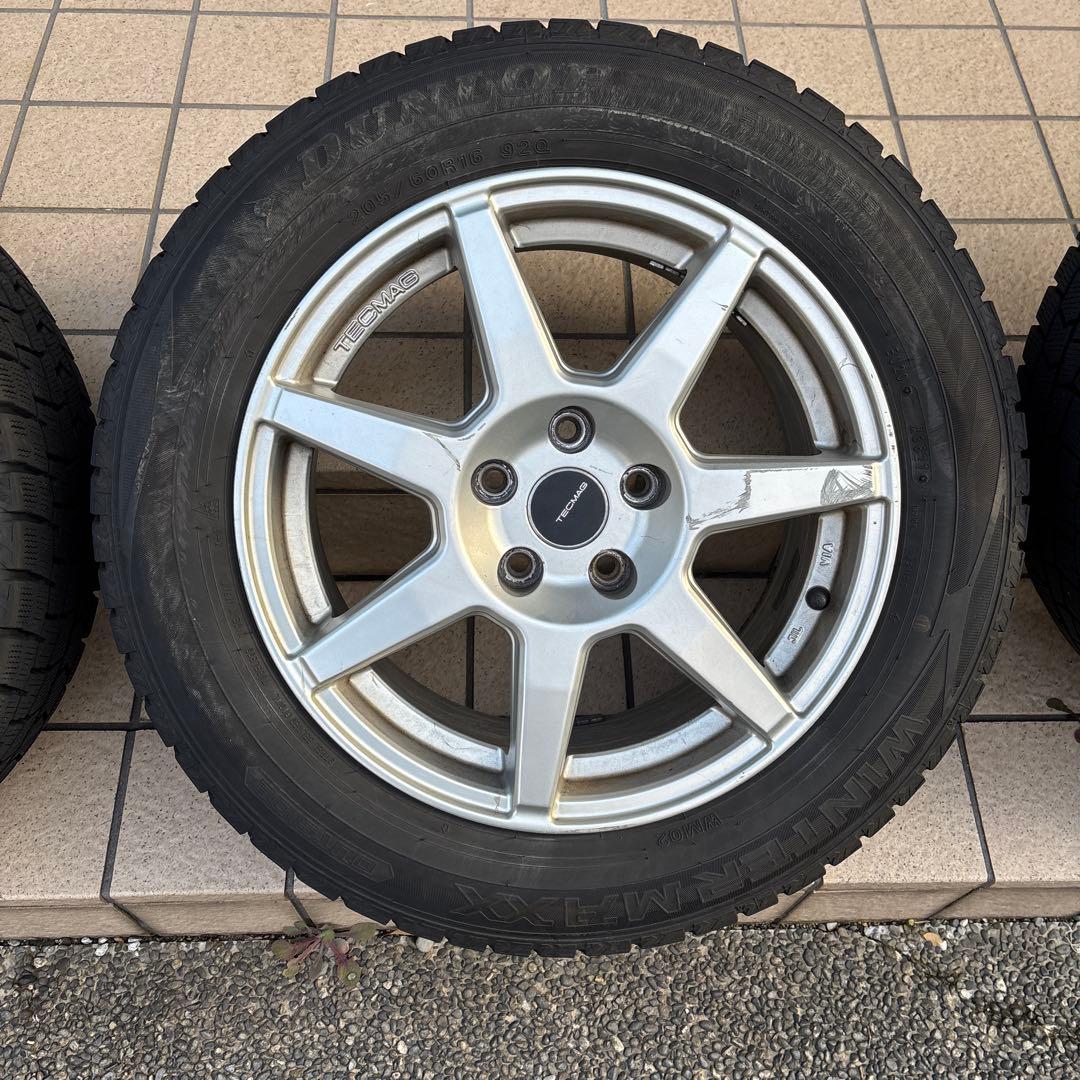 【used】205/60/R16 スタッドレスウィンタータイヤ ホイールセット