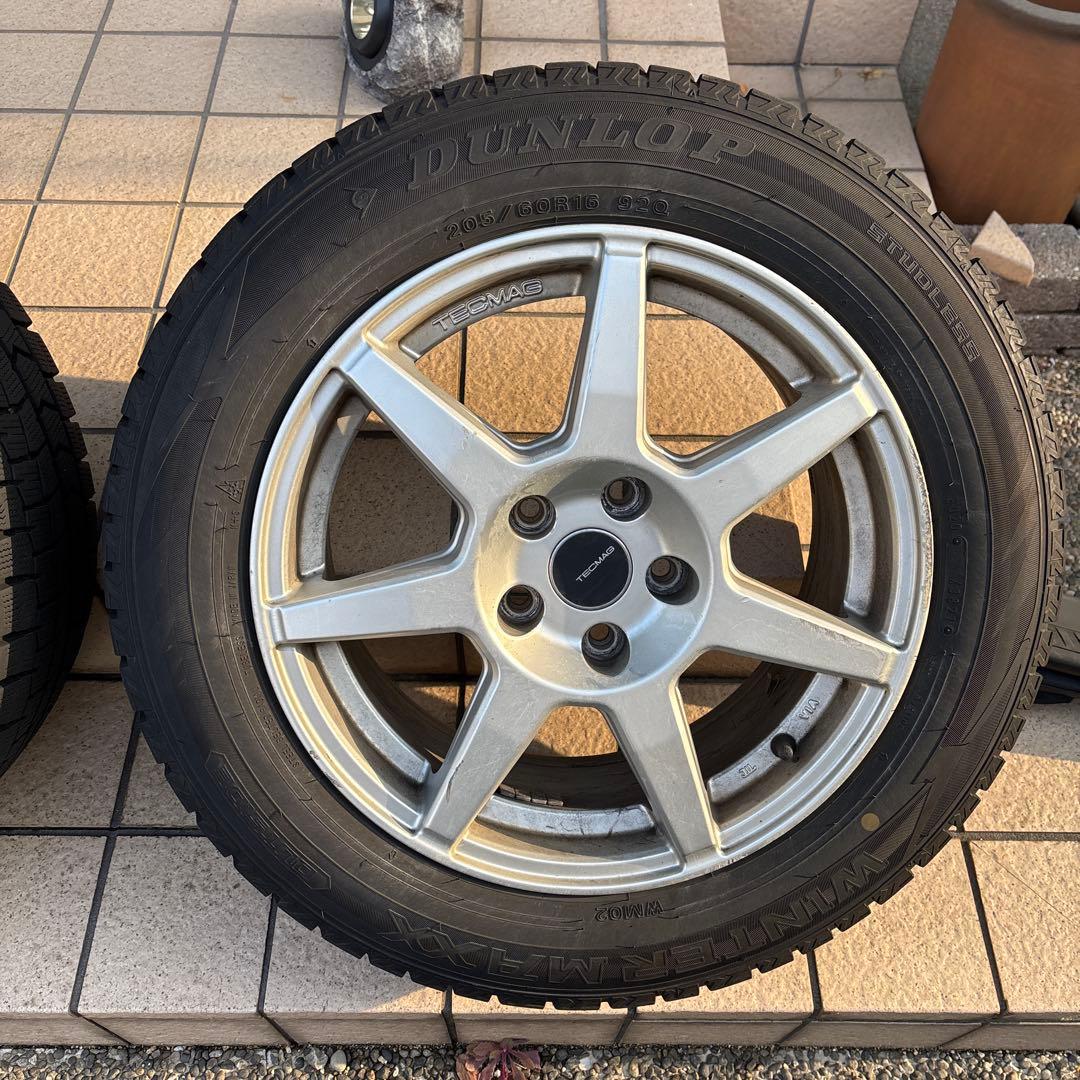 【used】205/60/R16 スタッドレスウィンタータイヤ ホイールセット