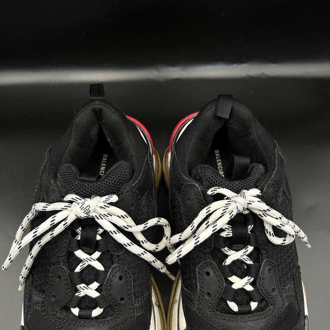 バレンシアガ トリプル S スニーカー メンズ レザー 黒 26.5cm