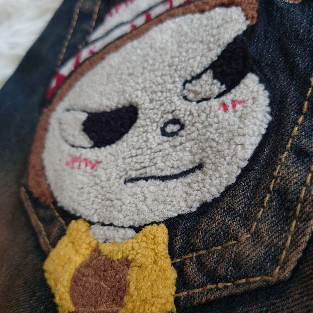 新品】 ロリータジーンズ × 奈良美智 コラボ ワッペン刺繍 デニム XS