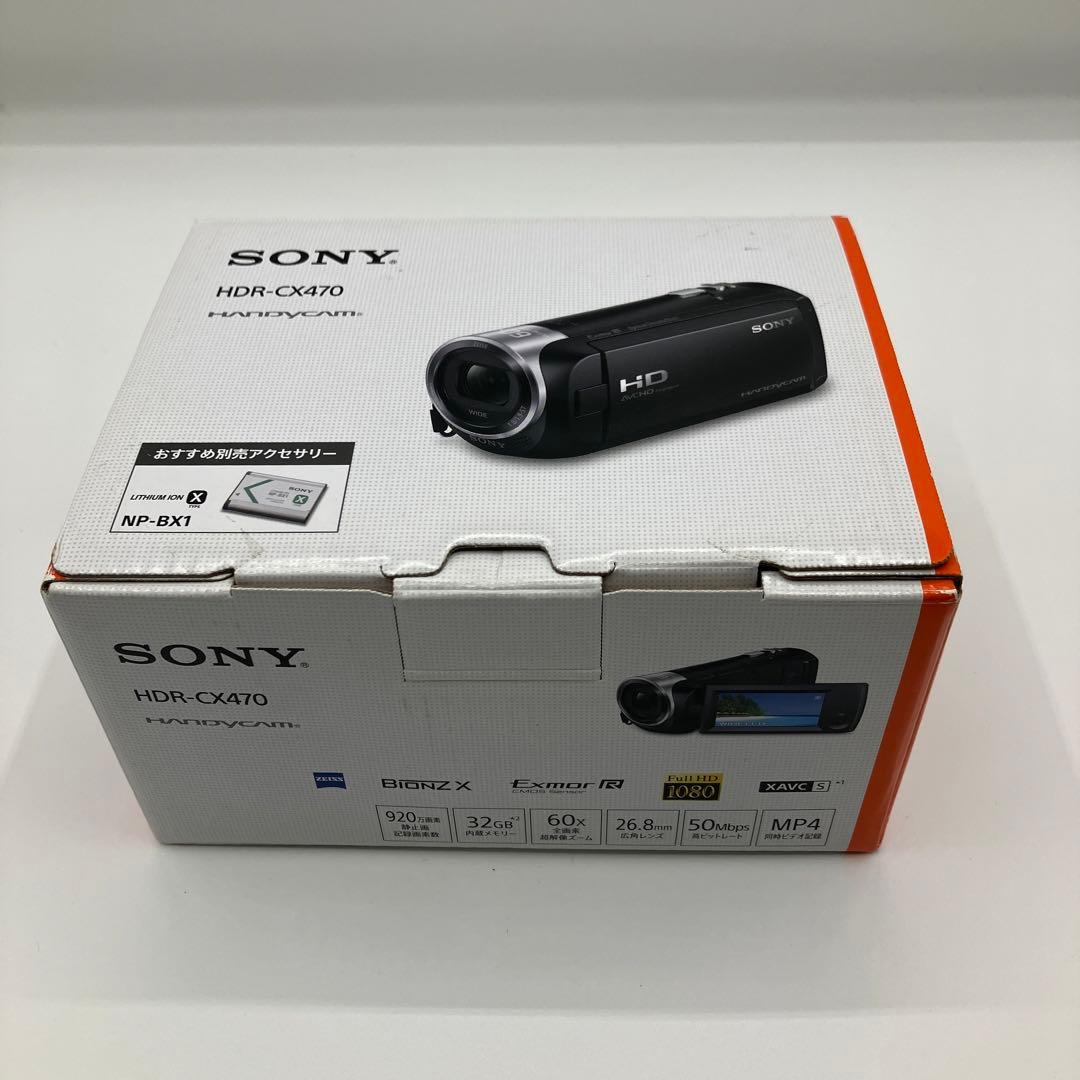 未使用展示品　SONY HDR-CX470 ビデオカメラ HDR-CX470 ビデオカメラ ブラック [フルハイビジョン対応] SONY