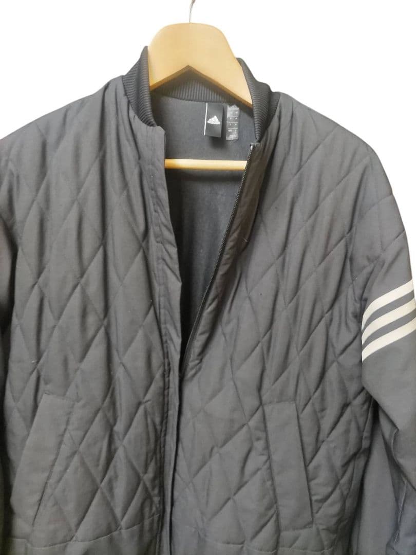 オススメ】adidas グレー キルティングジャンパー - メルカリ