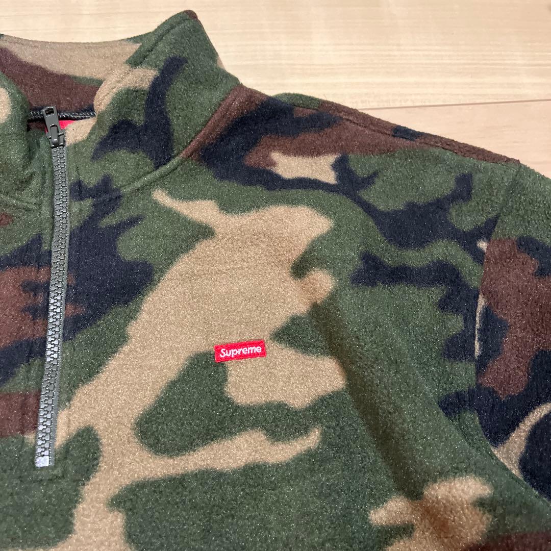 シュプリーム スモールボックス フリース ボア ジップ カモフラ 迷彩