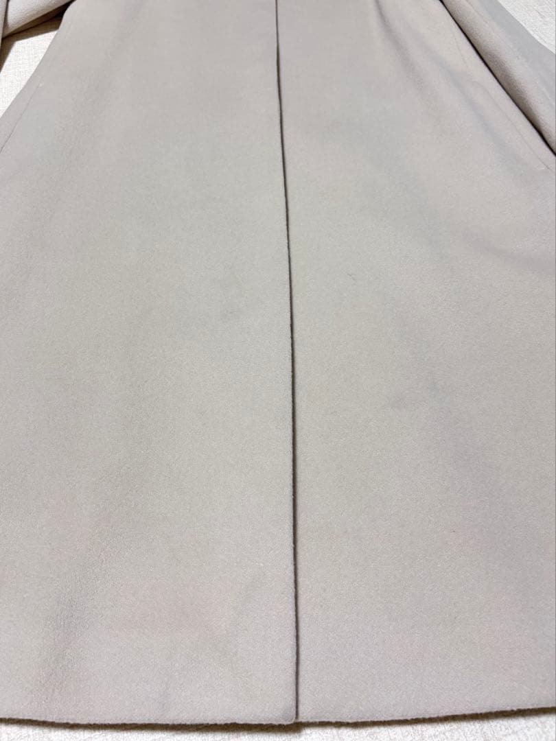 UNITEDALLOWS ロングコート ノーカラーベルラインコート ナチュラル