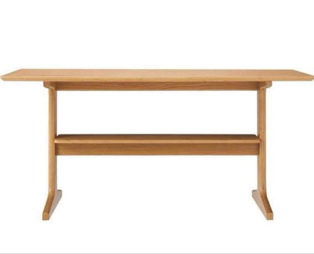 値下げ★天板保護あり★無印良品 リビングでもダイニングでも使えるテーブル リビングでもダイニングでもつかえるテーブル・3・ウォールナット材