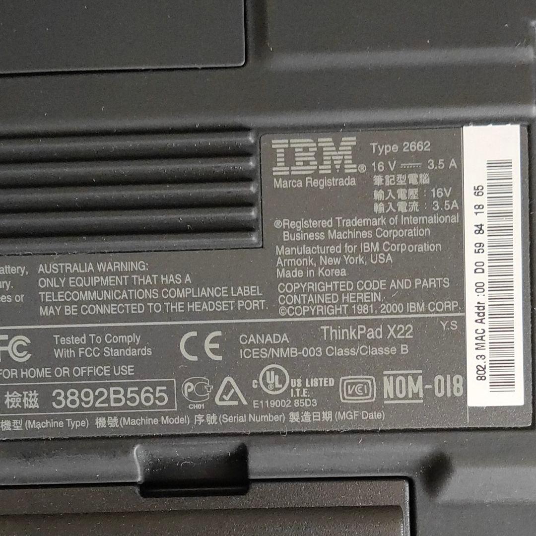 Thinkpad X22 希少品 比較的美品 - メルカリ