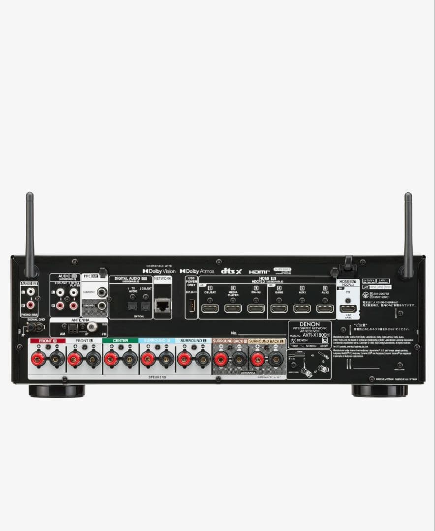 【2024年製・美品】デノン AVR-X1800HK 7.2ch AVアンプ