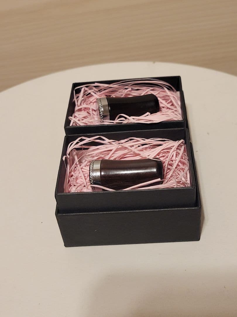 希少ヒトトキワークス カスタムハンドルノブ エボニー 2個 ウッドノブ