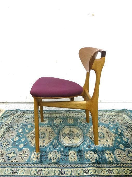 【中村達薫】希少☆オーク　ダイニングチェア☆ヘリンボーン織り☆invitro