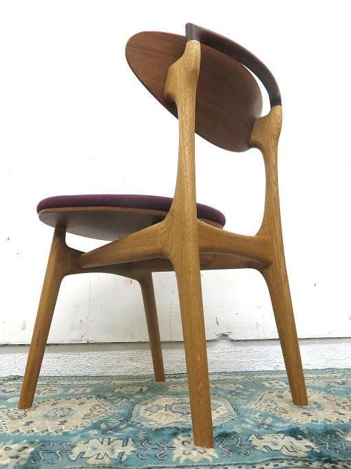 【中村達薫】希少☆オーク　ダイニングチェア☆ヘリンボーン織り☆invitro