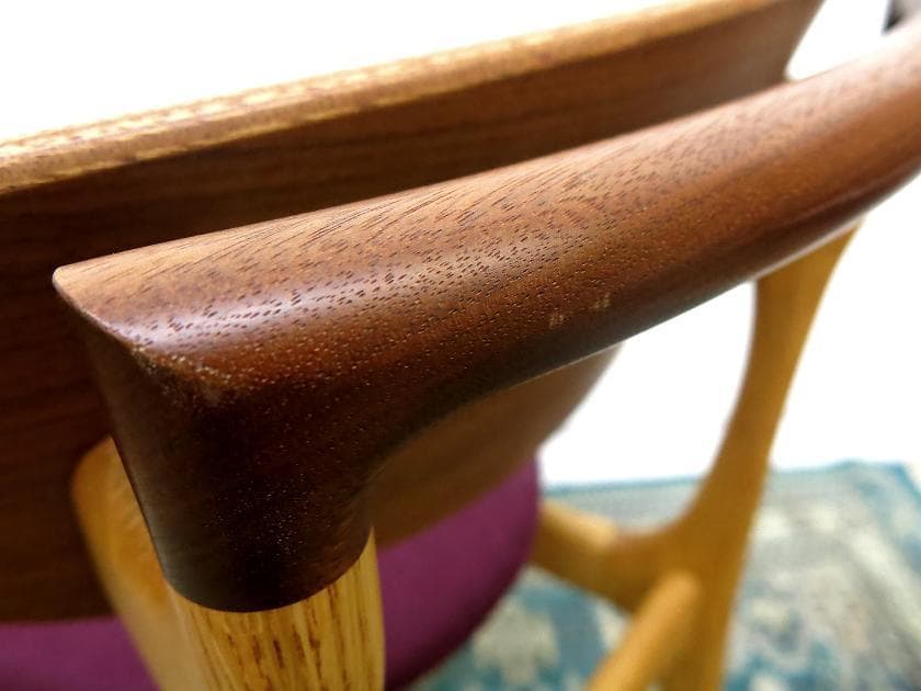 【中村達薫】希少☆オーク　ダイニングチェア☆ヘリンボーン織り☆invitro