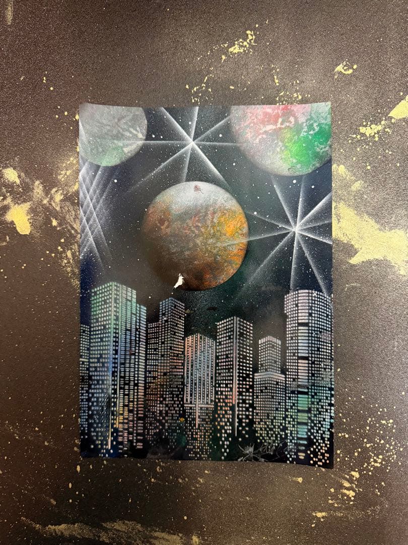 原画】 スプレーアート作品 A4サイズ - メルカリ