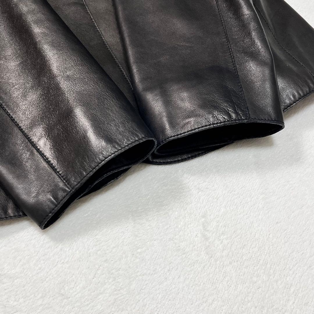 ルシェルブルー｜ラムレザージャケット 羊革 テーラード ダーク