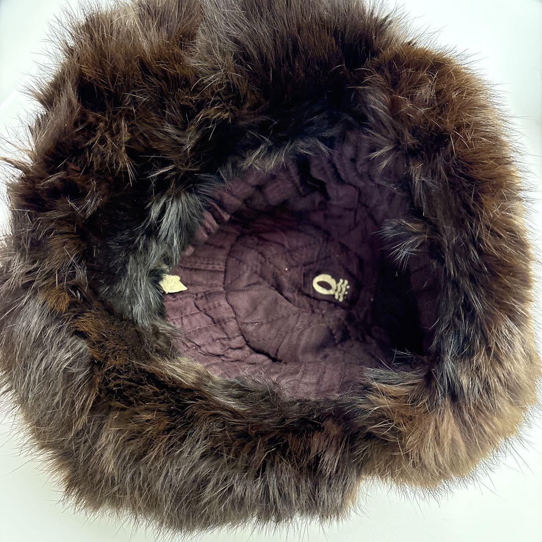 レア☆ ヴィンテージウシャンカ 70〜90S リアルファー 旧ソ連 毛皮帽子