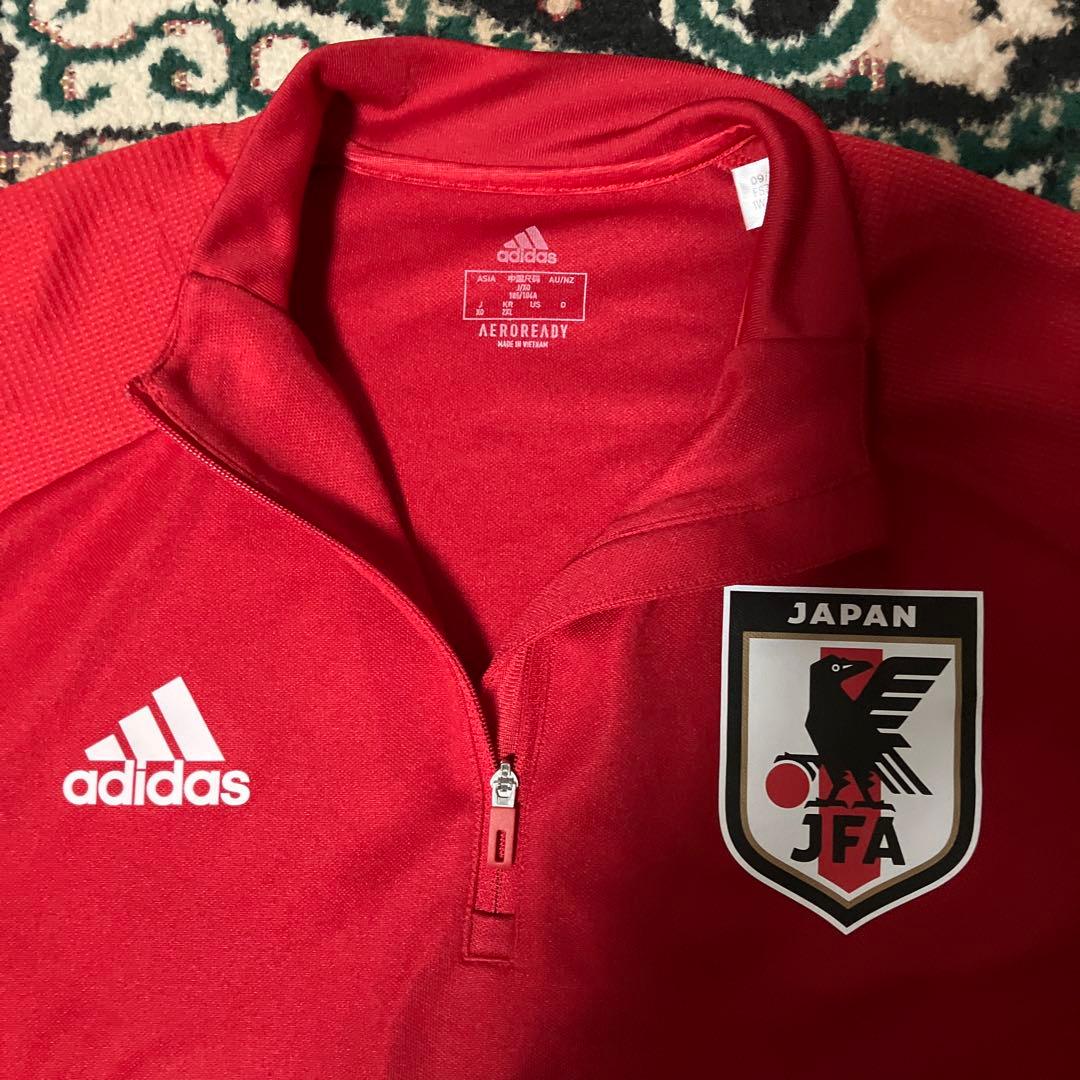 美品 adidas 日本代表 XO ハーフジップ トレーニングトップ 長袖